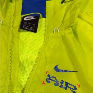 Nike Bright Yellow Windbreaker with Blue Details